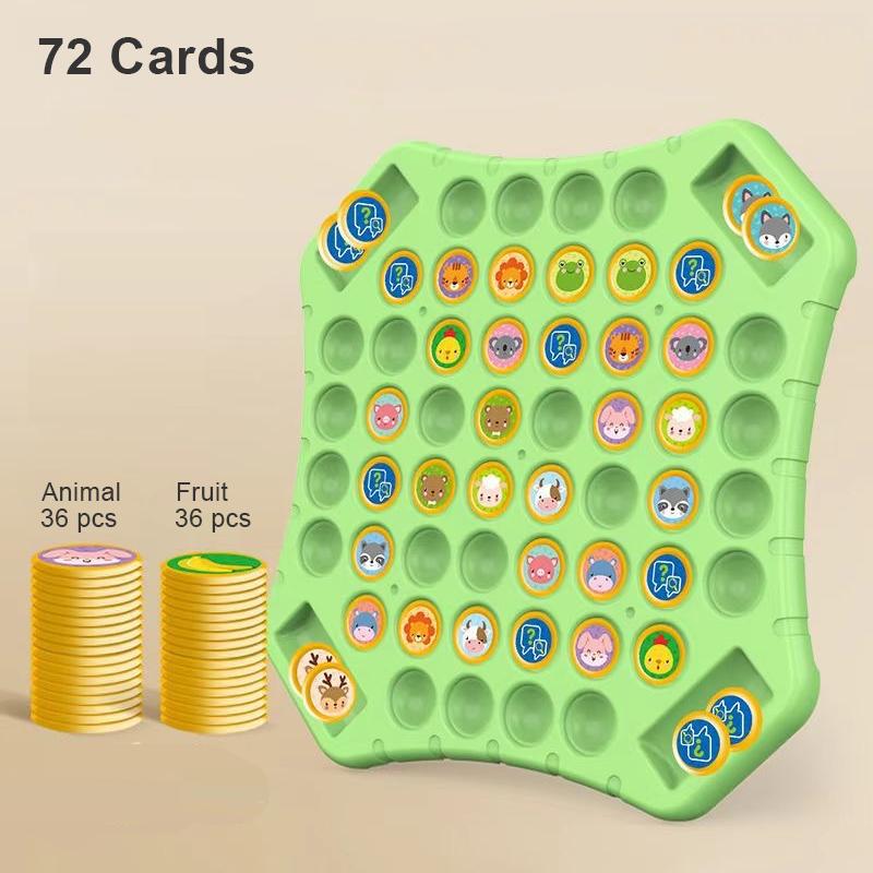 Animal Flip Chess Board Games 108 Cards Classic Strategy Game Thinking Cognitive Parent Child Interactive Puzzle Party Toy