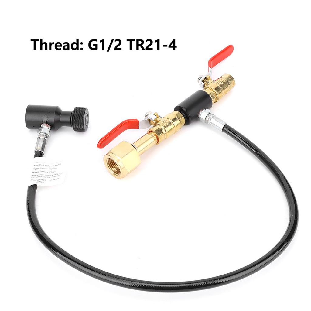 CO2 Cylinder Refill Adapter with Hose for Sodastream Filling G1/2 24in Hose with Valve