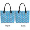  Cute Snowman Print Canvas Tote Bag for Daily Use Shopping