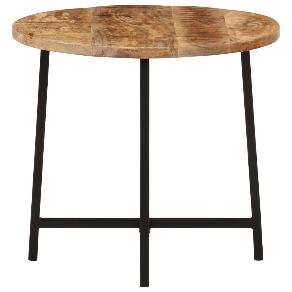 Coffee Table 45 X 45 X 40 Cm Solid Mango Wood and Iron