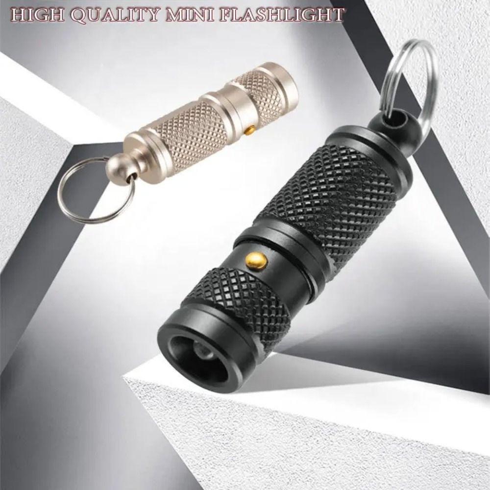 Portable Mini Emergency Keychain Light Aluminum Alloy LED Light Flashlight EDC Tool Outdoor Survival