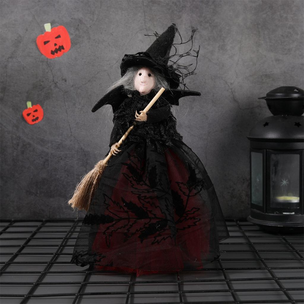 Halloween Decorationsghost Witch Doll Tree Top Star Desktop Decoration Doll Ornaments