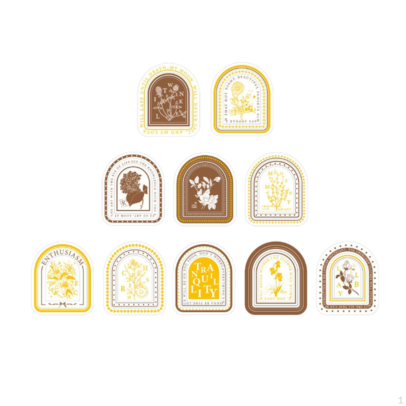 

10 штук фоторамка наклейки наклейки декоративный скрапбукинг для журнала ручной работы коричневый