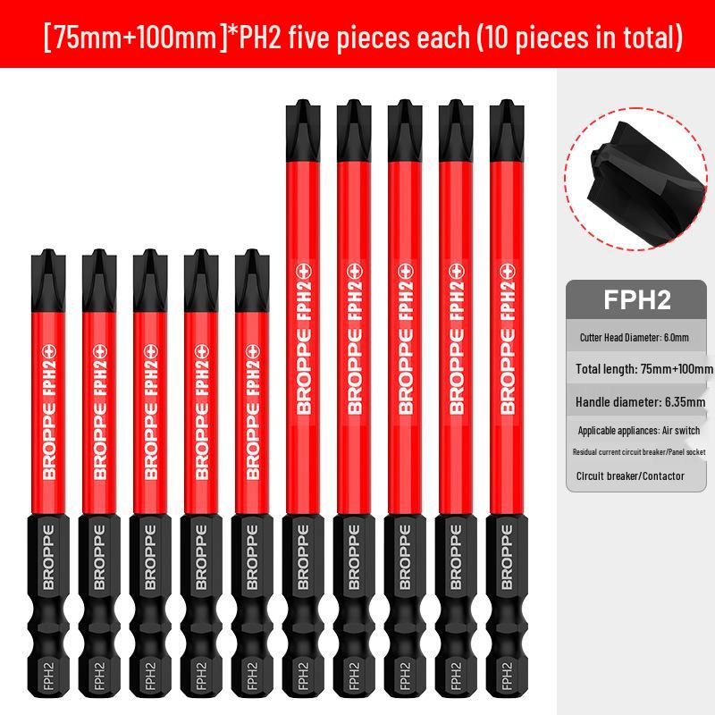 Verbesserter magnetischer, rutschfester Elektriker-Schraubendreherbit für Luft- und Schalttafelschalter