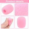 50 Pack Lapel Headset Microphone Windscreen, Pink Microphone Sponge Foam Cover M