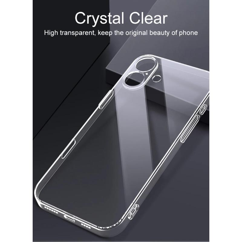 Ultra Thin Silicone Soft Case For iPhone 16 Pro Max Plus Crystal Clear Transparent Full Camera Cover Shell 16pro Promax 16plus