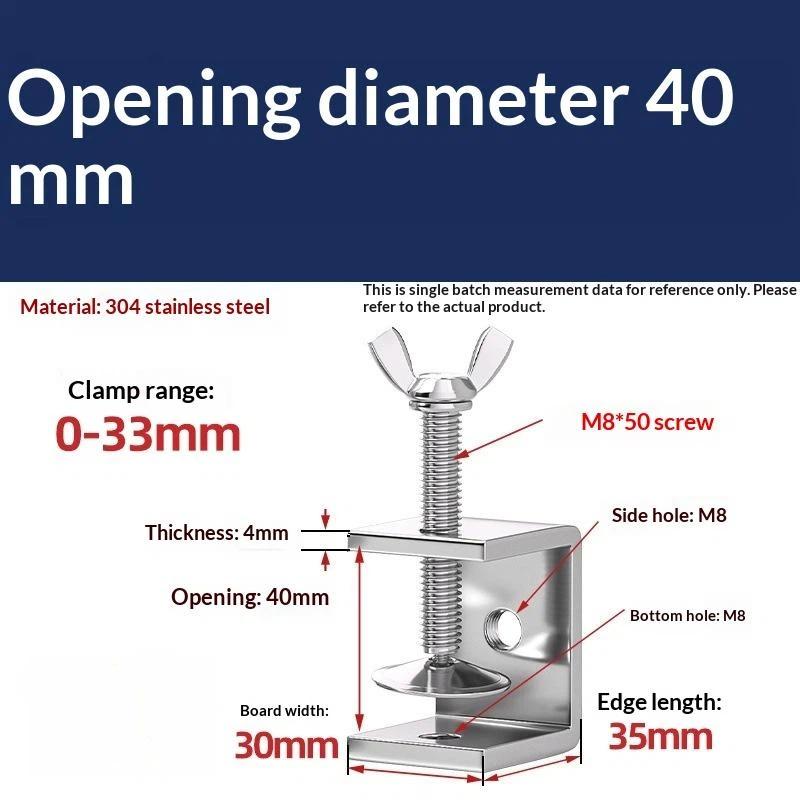 Galvanized Carbon Steel Tiger Clamp Multiple Shapes Open Height 20-130Mm Thickened Material Fixed Fixture Clamping Device