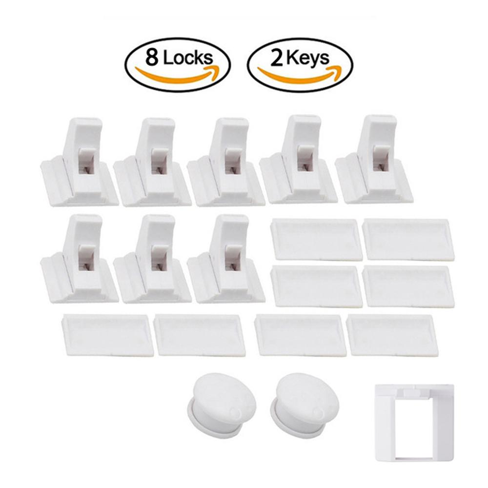 Baby Safety Lock Invisible Lock Kids Security Drawer Latch Cabinet Door Magnetic Child Safety Lock Limiter  Children Protection