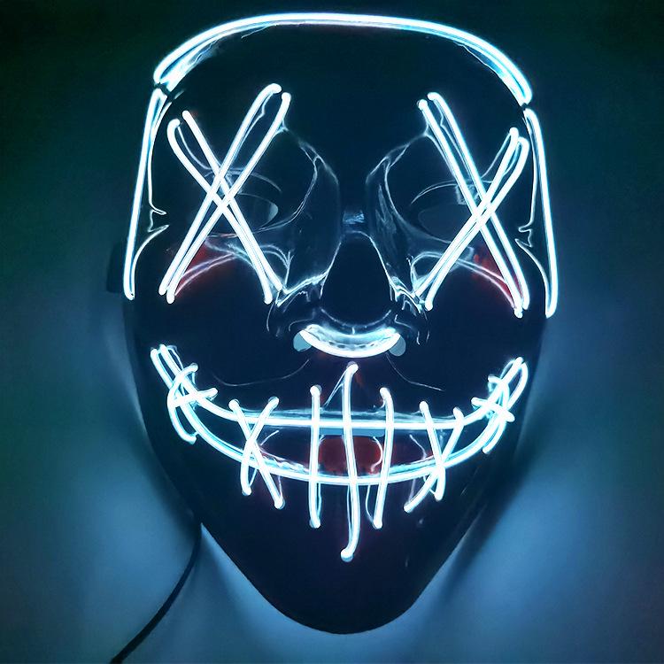 Black Luminous Halloween Mask for Party & Festival