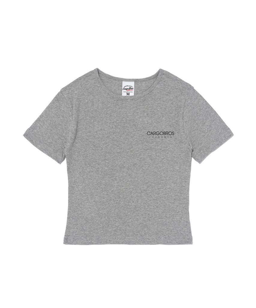 CARGOBROS FOR WOMAN Essential Logo Short Sleeve T-Shirt (Grey)
