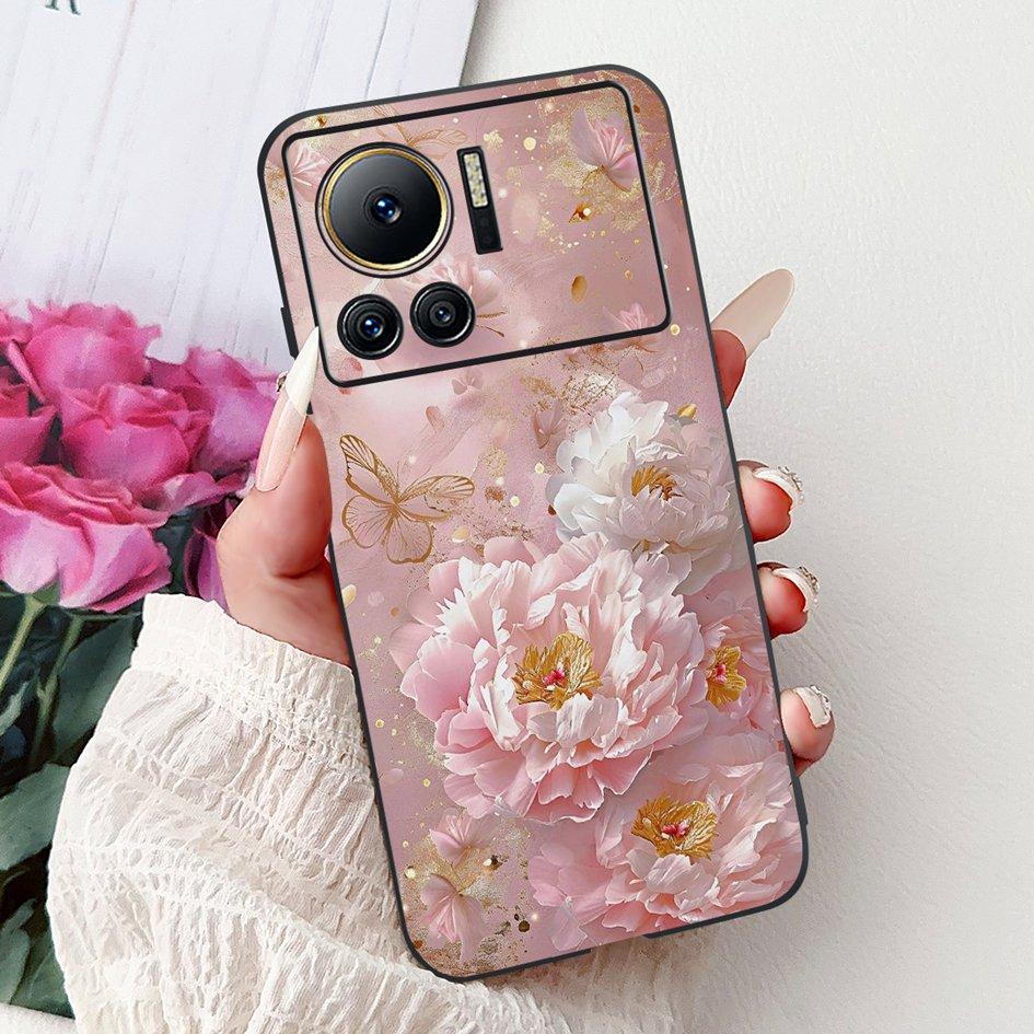 Für Infinix Note 12 VIP Hülle X672 Cover Neue Stilvolle Blume Schmetterling Weiche Silikon Handyhülle Für Infinix Note 12i X6819 Bumper