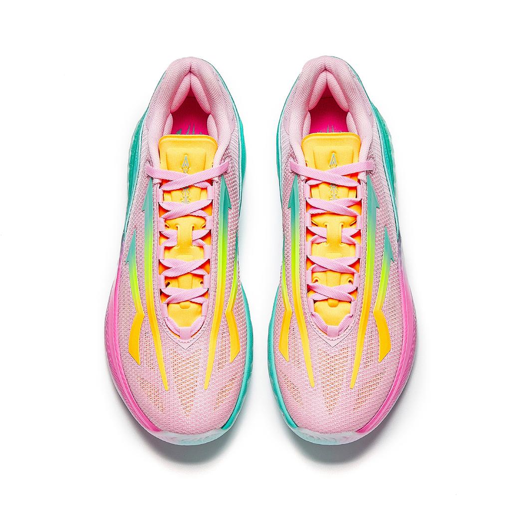 Anta Kai Speed 2 Professionelle Basketballschuhe Herren Sneaker Hellrosa Klarblau 912621114-1