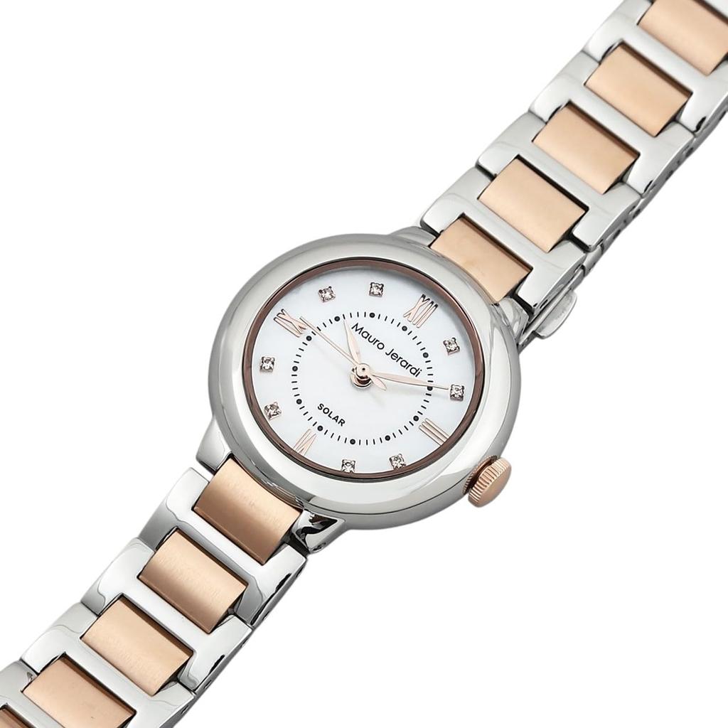 Mauro Geraldi Solar All Stainless MOP Women's Watch, Steel, Dial, MJ070-1