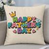 Holiday Fathers Day Cushion Cover Cushion Covers Natural Linen Breathable Sofa Bedroom Decor Pillowcase