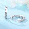 New 925 Silver Heart Hoop Earrings Inlaid Zircon CZ Infinity Love Golden Earrings For Women Wedding Gift Luxury Jewelry