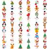 54pcs Temporary Tattoo Christmas Stickers Temporary Tattoo Stickers Snowman Labels Holiday Decals Cartoon Santa Claus Stickers