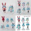 Adorable Pvc Rabbit Ears Hatsune Miku Q Version Collectible Toy Figure Set