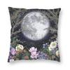 Midnight Garden Glow Moonlight Pillowcase Polyester Linen Velvet Printed Zip Decor Pillow Case Home Cushion Cover
