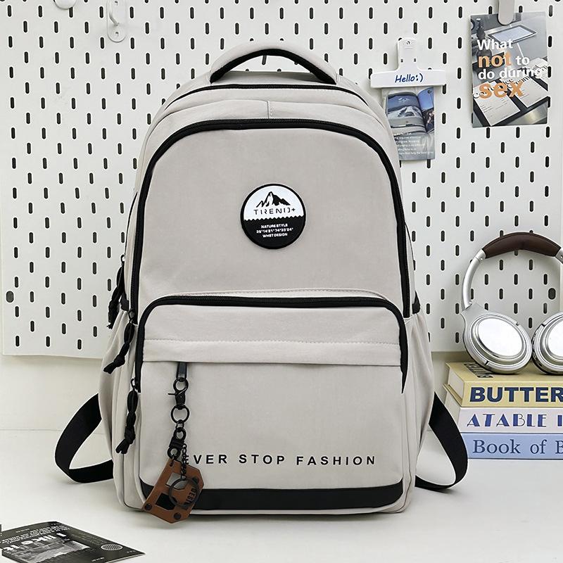 Schoolbag Schoolbag Female Ins Style Korean Version of Junior High School Students Backpack Simple Large Capacity Middle School Students