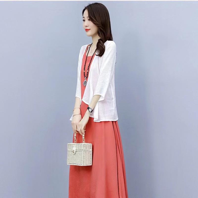 Dámske letné ležérne svetrové topy, jednofarebné, voľné, 3/4 rukávy, tenké plážové oblečenie, prikrývky, blúzkové topy