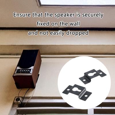 Surround Sound Speaker Wall Hangers Sturdy Metal Construction Wall Mount Hook for Safe and Stylish Home Audio Setup