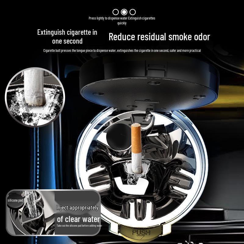 High-End Car Ashtray with Lid - Anti-Ash, Creative Interior Design