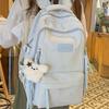 Schoolbag Fashion College Wind Large Capacity Bow Embroidered Thread Women's Backpack Junior High School Student School Bag Wholesale