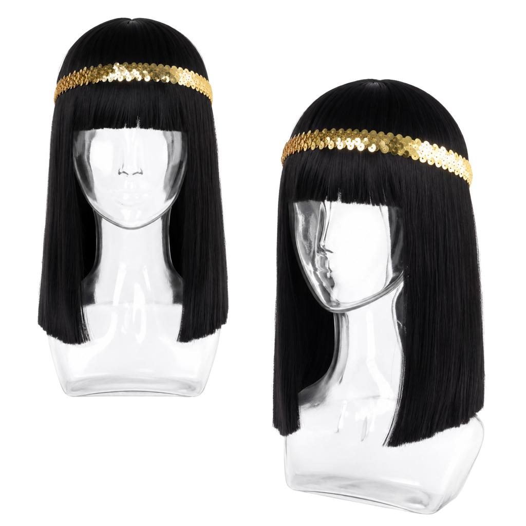 Costume da Cleopatra Set Parrucca Faraone Egiziano Principessa S M