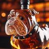 300ml Bulldog Shape Whiskey Bottle Large Capacity Glass Decanter Red Wine Decanter Home Bar Whiskey Accessory