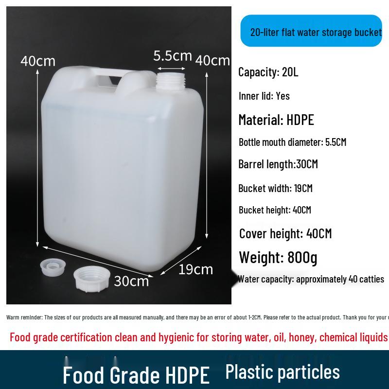 Large-Capacity Food-Grade Plastic Water Storage Bucket with Handle and Lid