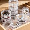 3g/7g/10g Mini Transparent Cosmetic Bottles Round Storage Box Portable Travel Container with Lids for Nail Arts Jewelry Earrings