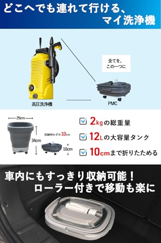 SPEEVAL Smart Wash Cordless High-Pressure Washer, Rechargeable, Tank-Type, Compact Cord & No Water Connection Required, USB Charging, Built-in Battery