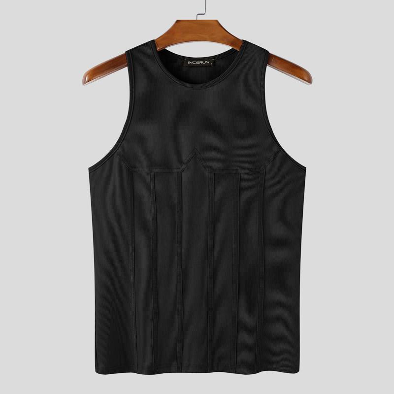 INCERUN Men Sleeveless Casual Fitted Gym Sport Tank Tops
