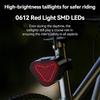 BUCKOLS Bicycle Lights Set Ultralight Front and Rear Bike Light COB LED Bicycle Warning Light Rechargeable MTB Rear Lights 7