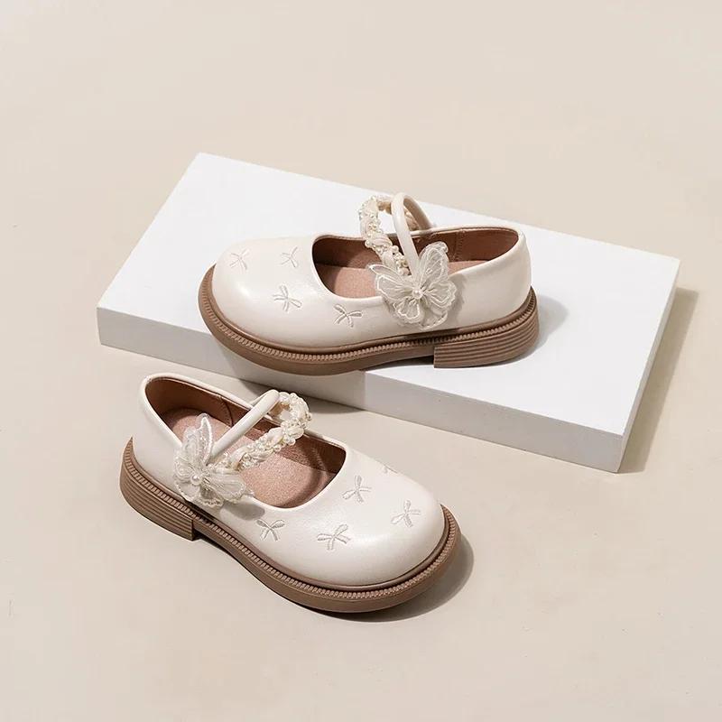 

Elegant Girl Princess Shoes Embroidered Sweet Kids Mary Jane Shoes New Chic Children s Causal Dress Leather Shoes Lolita Style 26