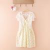 Open Front Bridal Summer Jacket Black/White Short Sleeve Cardigan Elegant Knit Vest  for Women