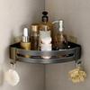 Stainless Steel Bathroom Corner Shelf Wall Mounted Triangle Storage Basket for Toiletries Holder Space Saving
