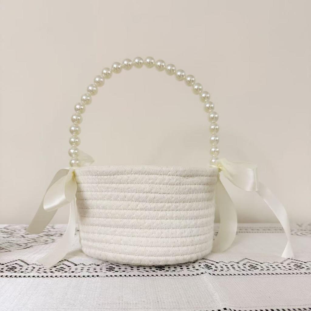 Sprinkle Flower Basket Cotton Rope Princess Wind Flower Basket