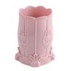 Pencil Holder Organizer Plastic Cosmetic Makeup Brush Desktop Pen Holder Stand Jewelry Storage Box White Pink Pen Pot Stationery