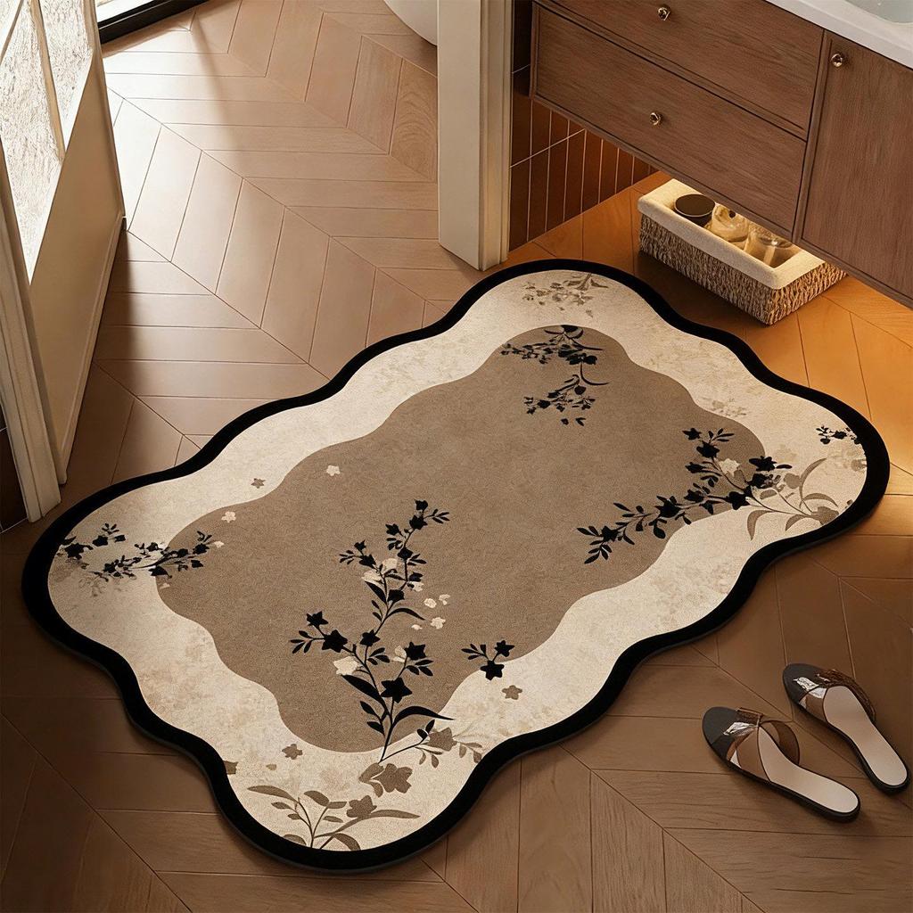 Quick-Dry Diatom Mud Bathroom Floor Mat - Water-Absorbent, Easy-Clean, Durable, Dirt-Resistant