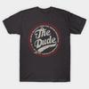 Soft Cotton Motorcycle T-Shirt for Men  Retro Distressed Big Lebowski Bowling Slogan Circular G