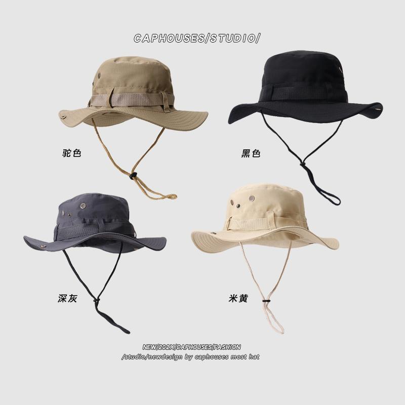Tide brand fisherman hat men and women summer breathable sun protection outdoor camping mountaineering fishing hat western cowboy hat