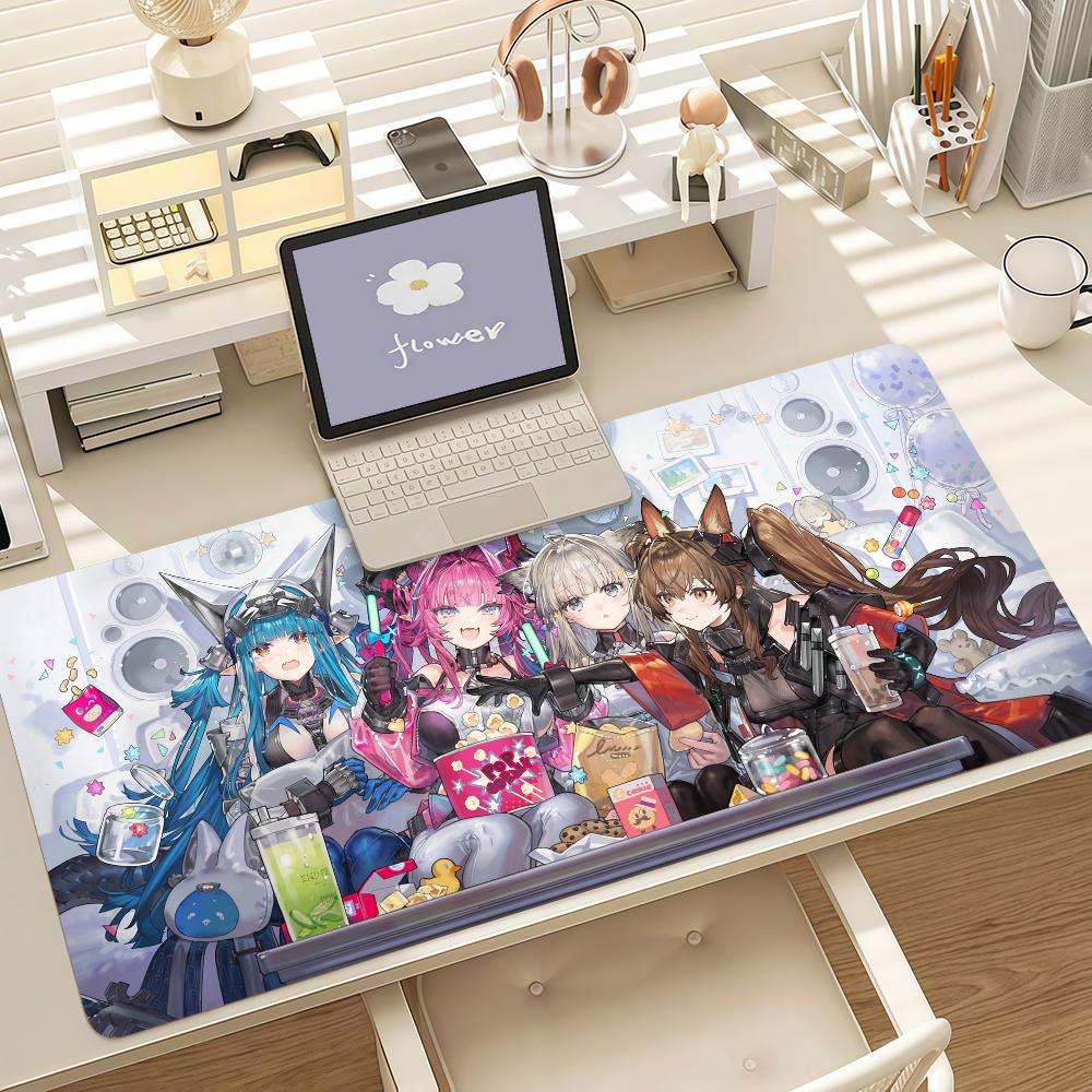 Arknights Endfield Yvonne Anime Gaming Mouse Pad Antislip Rubber Base Large Pc Keyboard Laptop Desk Mat For Office Student Home