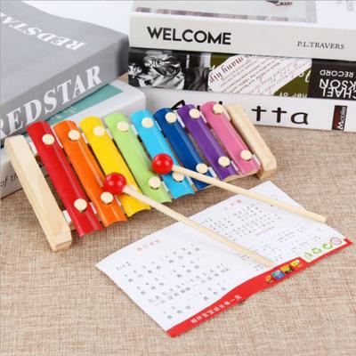 Wooden Eight-tone Percussion Children's Toy Building Block Early Childhood Education Xylophone Percussion Instrument