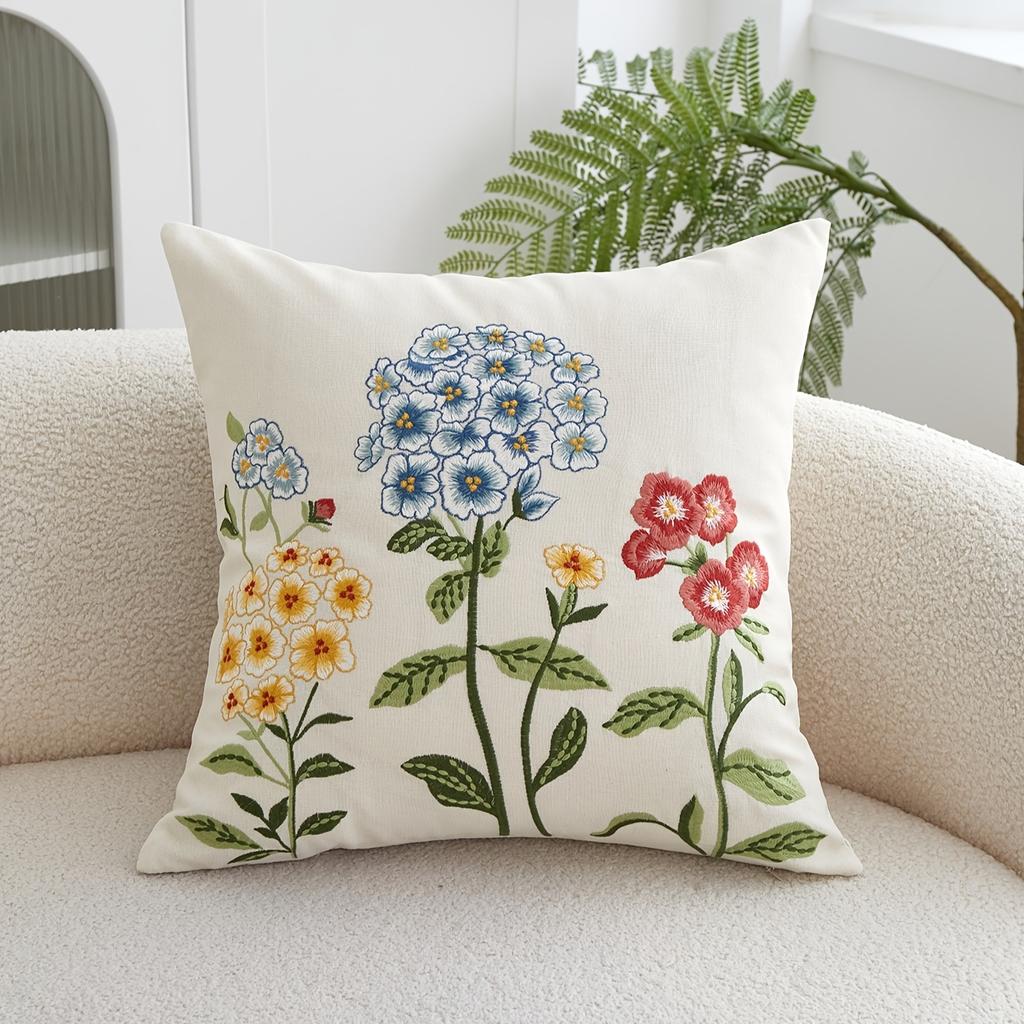 pc Cottagecore Spring Floral Decorative Cushion Cover D Print Polyester Pillow Case for Sofa Bed Car Office Home Decoration