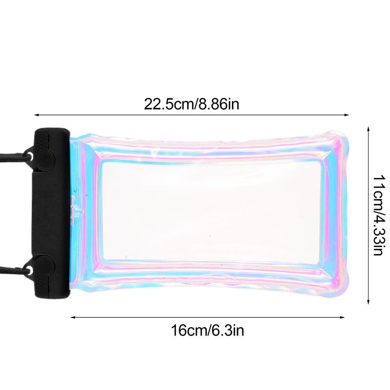 Portable Waterproof Phone Case Pouch Underwater Dry Bag With Neck Strap Luminous Swimming Bag Large Capacity Storage Bag