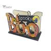 Rosa Kürbis Tischdekoration Halloween Holz Serviettenhalter, Niedlicher Pastell Geist Schwarze Katze Tischoberfläche Taschentuchspender, Wasserdichtes Dekoratives Papierhandtuch