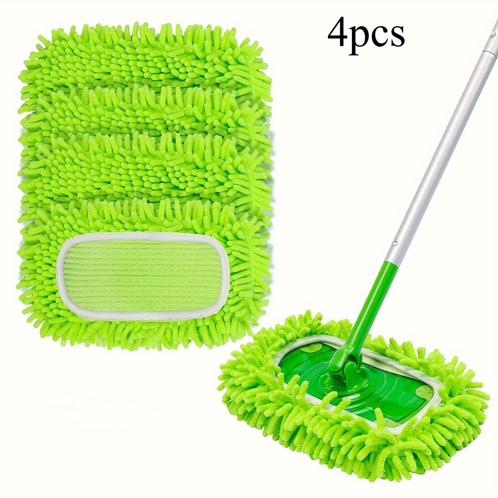 

4 шт. Многоразовая насадка из шенилла для швабры, Высокоабсорбирующий мягкий материал, Инструмент для уборки пола дома, в ванной, на кухне, Аксессуары для швабры