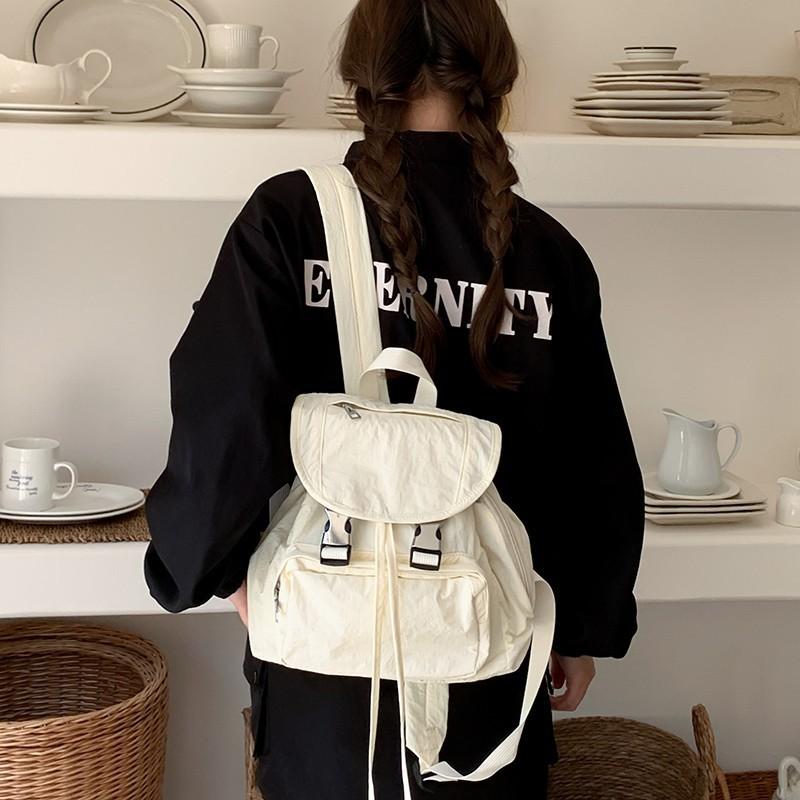 Schoolbag Korea ins Mini Backpack Women's Travel Lightweight Waterproof Backpack Nylon Casual Commuter Backpack