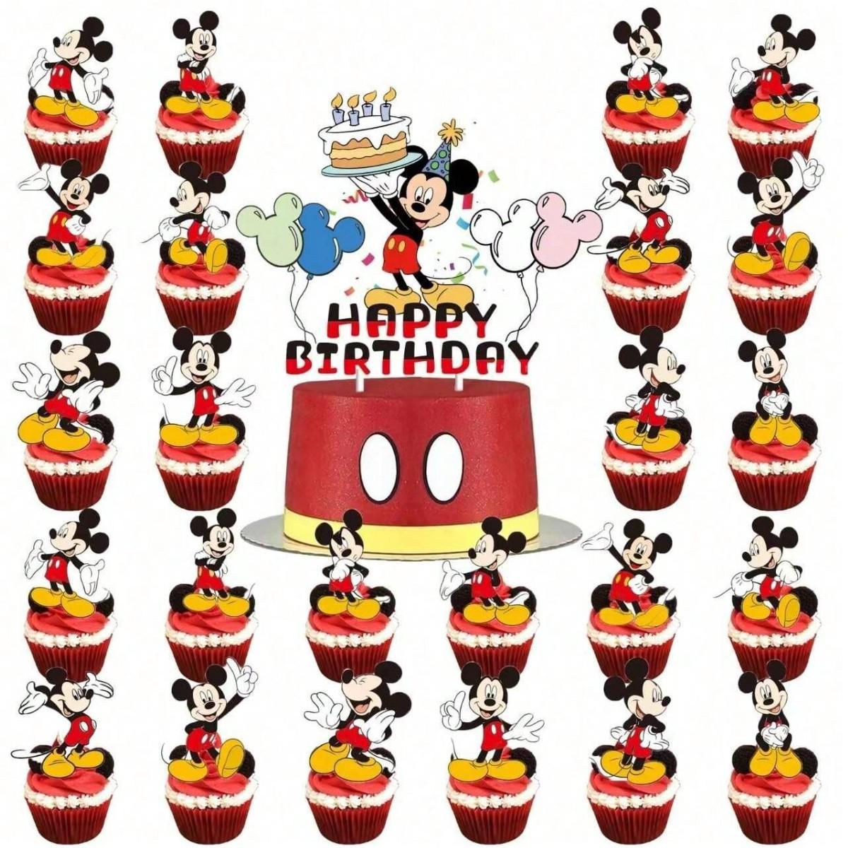 Mickey Mouse Cartoon Balloon Cake Topper for Kids Birthday Party Decorations